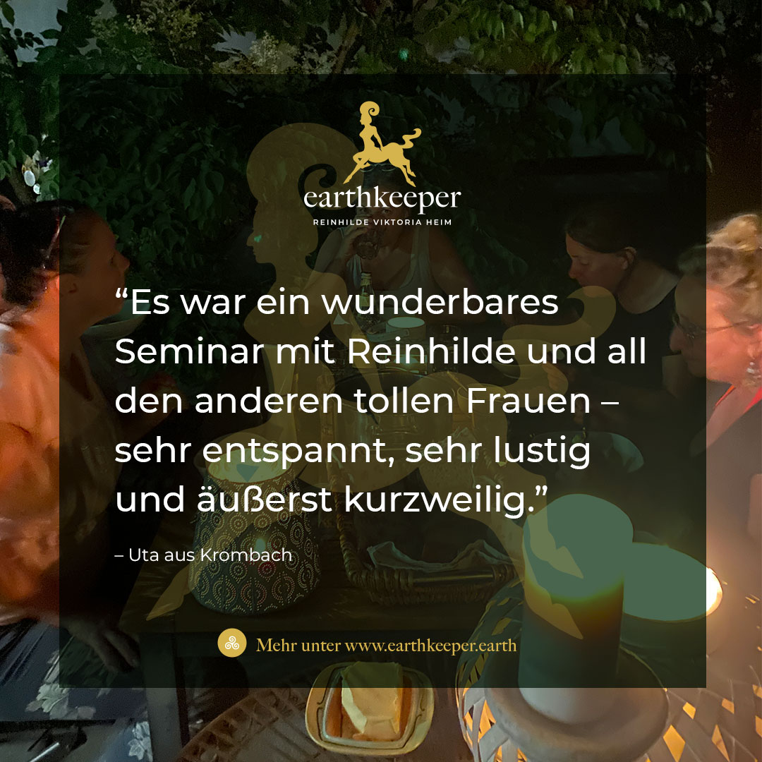 Rezension von Uta aus Krombach: "Es war ein wunderbares Seminar mit Reinhilde und all den anderen tollen Frauen - sehr entspannt, sehr lustig und äußerst kurzweilig."