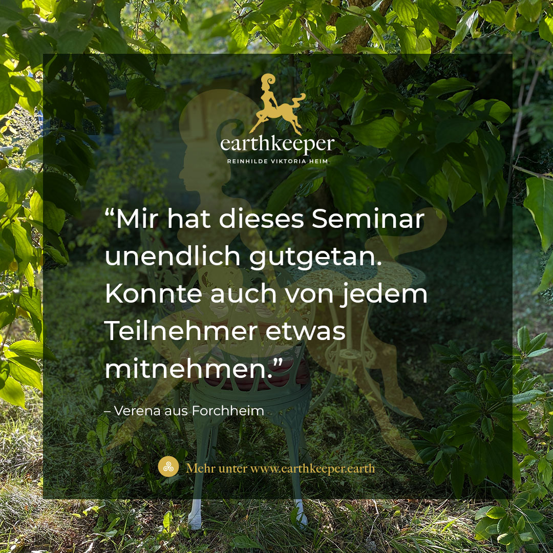 Rezension von Verena aus Forchheim: "Mir hat dieses Seminar unendlich gutgetan. Konnte auch von jedem Teilnehmer etwas mitnehmen."